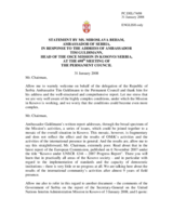 Statement by the Delegation of Serbia in response to the address by the Head of Mission of the OSCE Mission in Kosovo, Ambassador Tim Guldimann