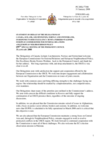Statement by the Delegation of Canada, also on behalf of Iceland, Liechtenstein, Norway and Switzerland, in response to the Address by Benita Ferrero-Waldner, European Commissioner for External Relations and European Neighbourhood Policy
