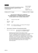 Journal of the 31st Special Joint Meeting of the Forum for Security Co-operation and the Permanent Council (fr)