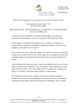 Statement by the Slovenian Presidency of the Council of the European Union on Belarus