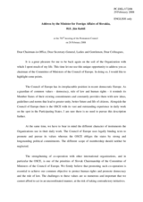 Address by the Minister for Foreign Affairs of Slovakia, Jan Kubis