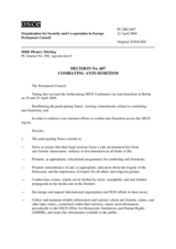 Permanent Council Decision No. 607