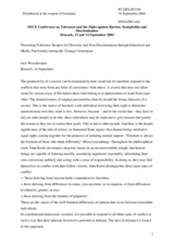 Contribution by Gert Weisskirchen, Personal Representative of the OSCE Chairman-in-Office on Combating anti-Semitism