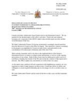 Statement by the Delegation of Canada in response to the address made by the Head of the OSCE Office in Zagreb, Ambassador Jorge Fuentes
