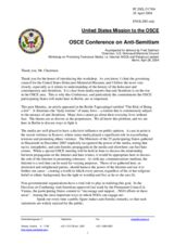 Statement by Fred Zeidman, Chairman, U.S. Holocaust Memorial Council
