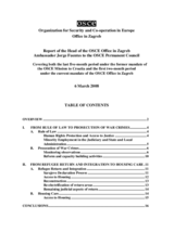 Report of the Head of the OSCE Office in Zagreb to the OSCE Permanent Council