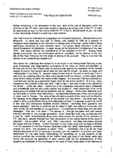 Statement distributed at the request of France, by Giorgio Franchetti Pardo, on the role of education Statement distributed at the request of France, by Giorgio Franchetti Pardo, on the role of education