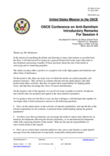 Introductory Remarks for Session 4 by Mayor Edward Koch, Head of U.S. Delegation Introductory Remarks for Session 4 by Mayor Edward Koch, Head of U.S. Delegation
