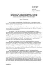 Erklärung der österreichischen Delegation Botschafter Dr. Hans Winkler Erklärung der österreichischen Delegation Botschafter Dr. Hans Winkler