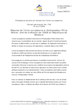 Statement by the Slovenian Presidency of the Council of the European Union in Response to the Head of the OSCE Mission to Moldova Ambassador Philip Remler (fr)