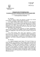 Statement by the Delegation of Ukraine on behalf of the GUAM Member States (Azerbaijan, Georgia, Moldova and Ukraine) in response to the address by the Chairman-in-Office, Minister for Foreign Affairs of Finland, Alexander Stubb