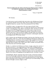 Statement by the Delegation of Algeria, also on behalf the Arab Ambassadors Mediterranean Partners for cooperation with the OSCE, on the Wilder movie "Fitna"