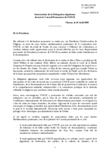 Statement by the Delegation of Algeria in appreciation for the work carried out by the three Personal Representatives of the OSCE Chairman in Office for combating intolerance and discrimination (fr)