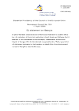 Statement by the Slovenian Presidency of the Council of the European Union on Georgia