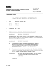 Journal of the 542nd Plenary Meeting of the Forum for Security Co-operation