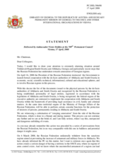 Statement by the Delegation of Georgia on Developments in Georgia