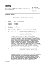 Journal of the 709th Plenary Meeting of the Permanent Council (es)
