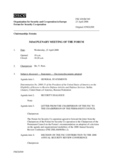 Journal of the 543rd Plenary Meeting of the Forum for Security Co-operation