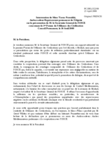 Statement by the Delegation of Algeria in response to the Secretary General on the first meeting of the UN Alliance of Civilisations Forum and on a possible OSCE contribution to the implementation phase of the AoC (fr)