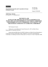 Permanent Council Decision No. 847