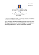 Statement by the Delegation of Norway on the recent events in Georgia