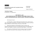 Permanent Council Decision No. 848