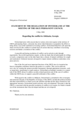 Statement by the Delegation of Switzerland on Events in Abkhazia, Georgia