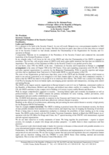 Address by the OSCE Chairman-in-Office, Dr. Solomon Passy, on the role and activities of the OSCE to the United Nations Security Council
