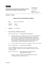 Journal of the 428th Plenary Meeting of the Forum for Security Co-operation (fr)