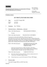 Journal of the 421st Plenary Meeting of the Forum for Security Co-operation (it)