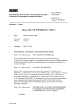 Journal of the 548th Plenary Meeting of the Forum for Security Co-operation (fr)