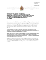 Statement by the Delegation of Canada in response to the report by the High Representative for Bosnia and Herzegovina, Miroslav Lajcak
