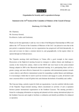 Statement by the OSCE Secretary General, Amb. Ján Kubis to the 114th Session of the Committee of Ministers of the Council of Europe
