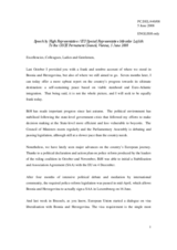 Speech by High Representative/EU Special Representative Miroslav Lajcak