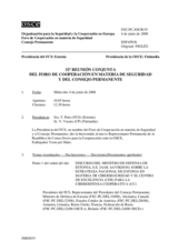 Journal of the 32nd Special Joint Meeting of the Forum for Security Co-operation and the Permanent Council (es)