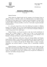 Statement by the Delegation of Ukraine on Abkhazia, Georgia