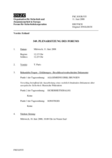 Journal of the 549th Plenary Meeting of the Forum for Security Co-operation (de)