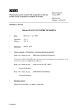 Journal of the 549th Plenary Meeting of the Forum for Security Co-operation (fr)