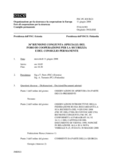 Journal of the 34th Special Joint Meeting of the Forum for Security Co-operation and the Permanent Council (it)