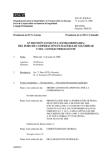 Journal of the 34th Special Joint Meeting of the Forum for Security Co-operation and the Permanent Council (es)