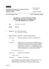 Journal of the 34th Special Joint Meeting of the Forum for Security Co-operation and the Permanent Council