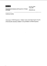 Joint Statement of the Ministers for Foreign Affairs of Albania, Croatia and the former Yugoslav Republic of Macedonia on the 1st anniversary of the signing of the US-Adriatic Charter of Partnership