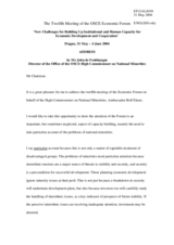 Address by Mr. John de Fonblanque Director of the Office of the OSCE High Commissioner on National Minorities Address by Mr. John de Fonblanque Director of the Office of the OSCE High Commissioner on National Minorities
