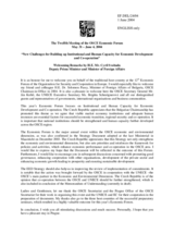 Welcoming Remarks by H.E. Mr. Cyril Svoboda, Deputy Prime Minister and Minister of Foreign Affairs of the Czech Republic Welcoming Remarks by H.E. Mr. Cyril Svoboda, Deputy Prime Minister and Minister of Foreign Affairs of the Czech Republic