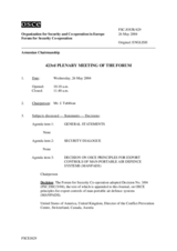 Journal of the 423rd Plenary Meeting of the Forum for Security Co-operation