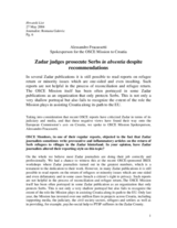 Interview with the Spokesperson of the OSCE Mission to Croatia, Hrvatski list