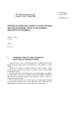 Introduction to the Georgian Power System Situation by Mr. John Coker, BP-Statoil