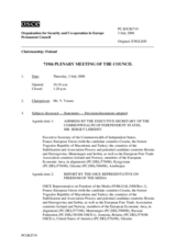 Journal of the 719th Plenary Meeting of the Permanent Council
