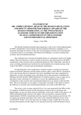 Statement by Mr. Andrey Denisov, Deputy Minister of Foreign Affairs of the Russian Federation Statement by Mr. Andrey Denisov, Deputy Minister of Foreign Affairs of the Russian Federation