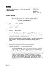 Journal of the 721st Special Plenary Meeting of the Permanent Council (fr)